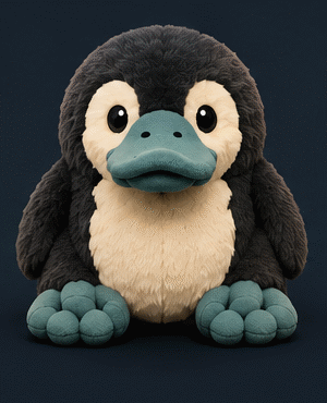 Pyy plushie, front view